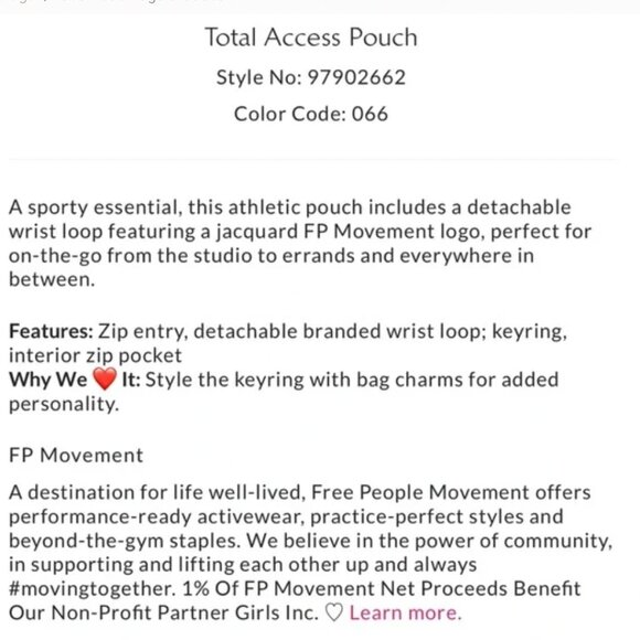 Free People Total Access Pouch in Black NWT - Picture 6 of 7